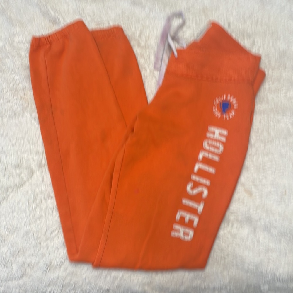 Orange Hollister sweat pants